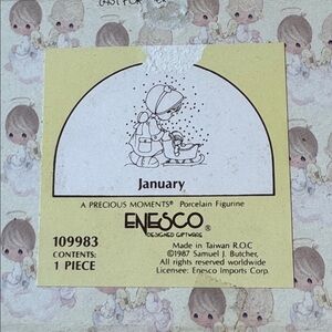 Precious Moments "January" porcelain figurine model #109983